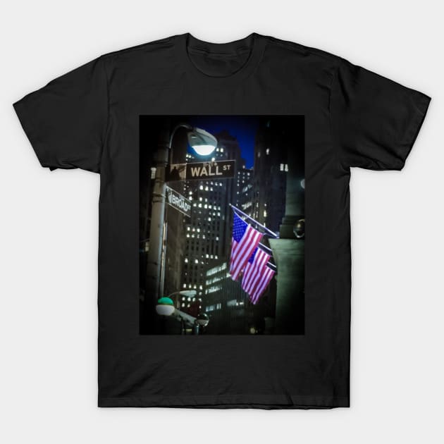 Wall Street, Manhattan, New York City T-Shirt by eleonoraingrid